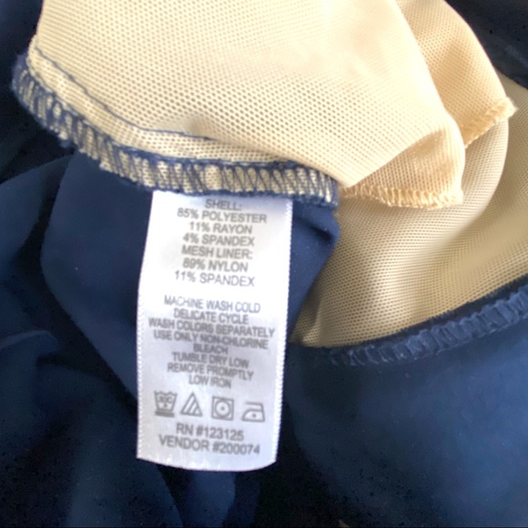 SHAPE BENEFITS BY CHADWICK DIANE STRAIGHT LEG PANTS WOMEN'S SIZE 10T NAVY BLUE - Picture 5 of 5